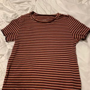 American Eagle striped short sleeve top